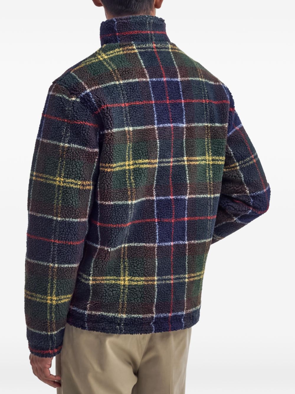 FELPE BARBOUR tartan fleece zip trough 