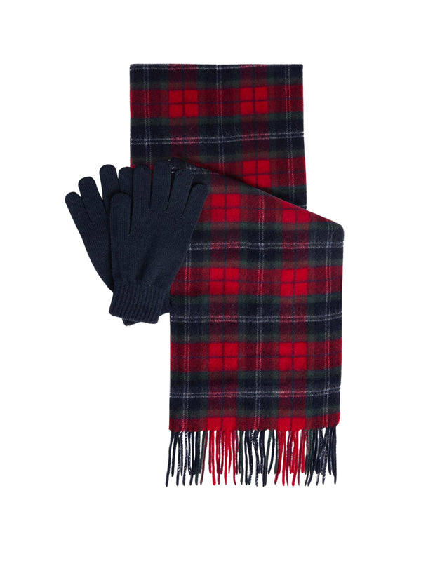 BOX Sciarpa+ Guanti BARBOUR tartan scarf & glove 