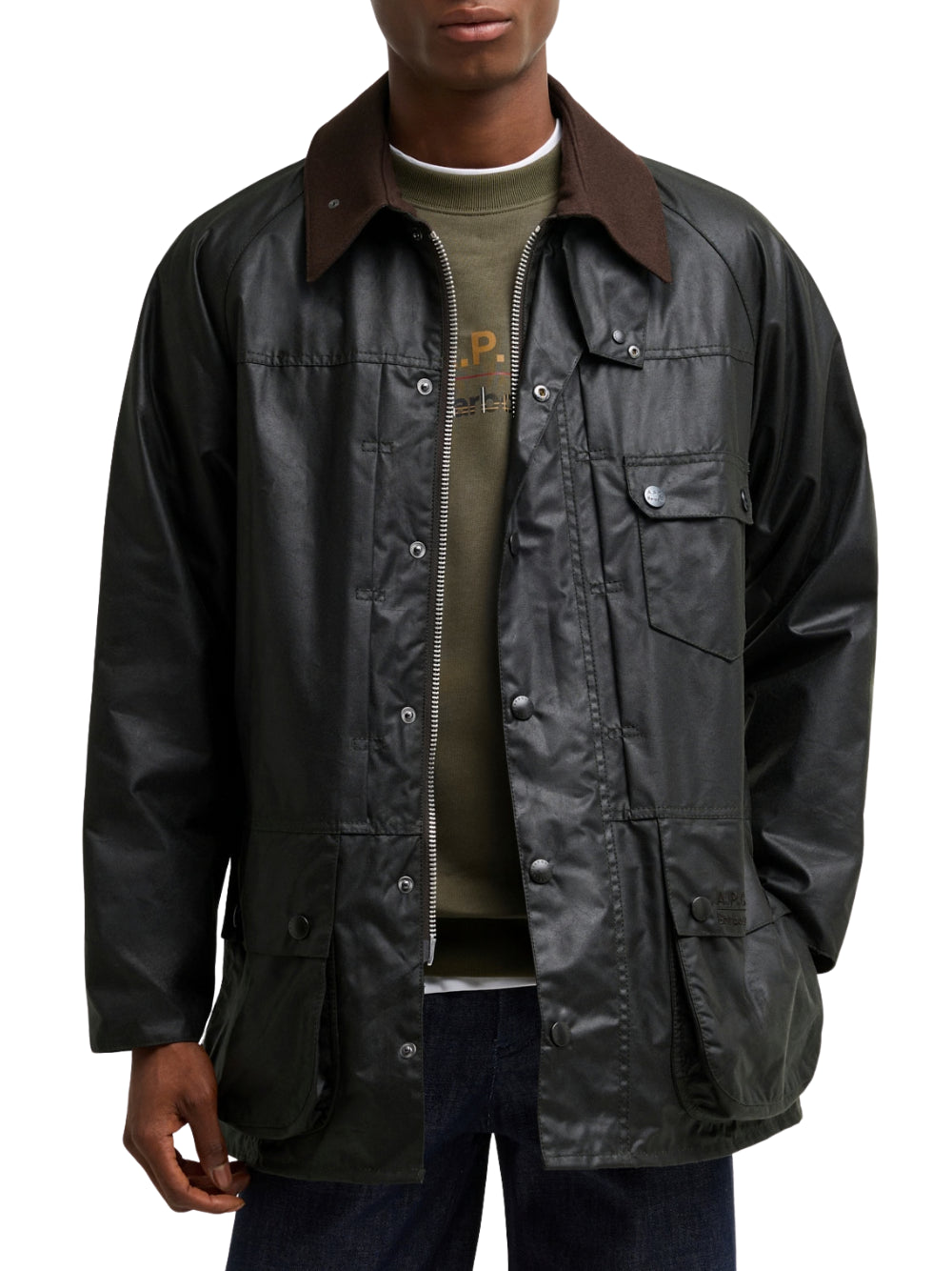GIACCHE BARBOUR ba x apc beaufort wax 