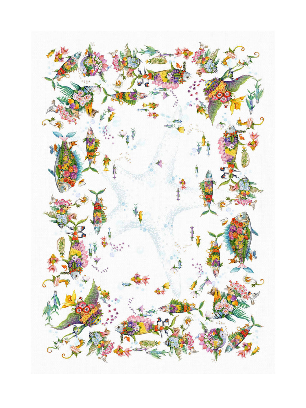 TOVAGLIA TESSITURA TOSCANA pesciflora 170*270 