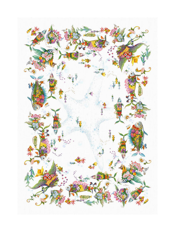 TOVAGLIA TESSITURA TOSCANA pesciflora 170*360 